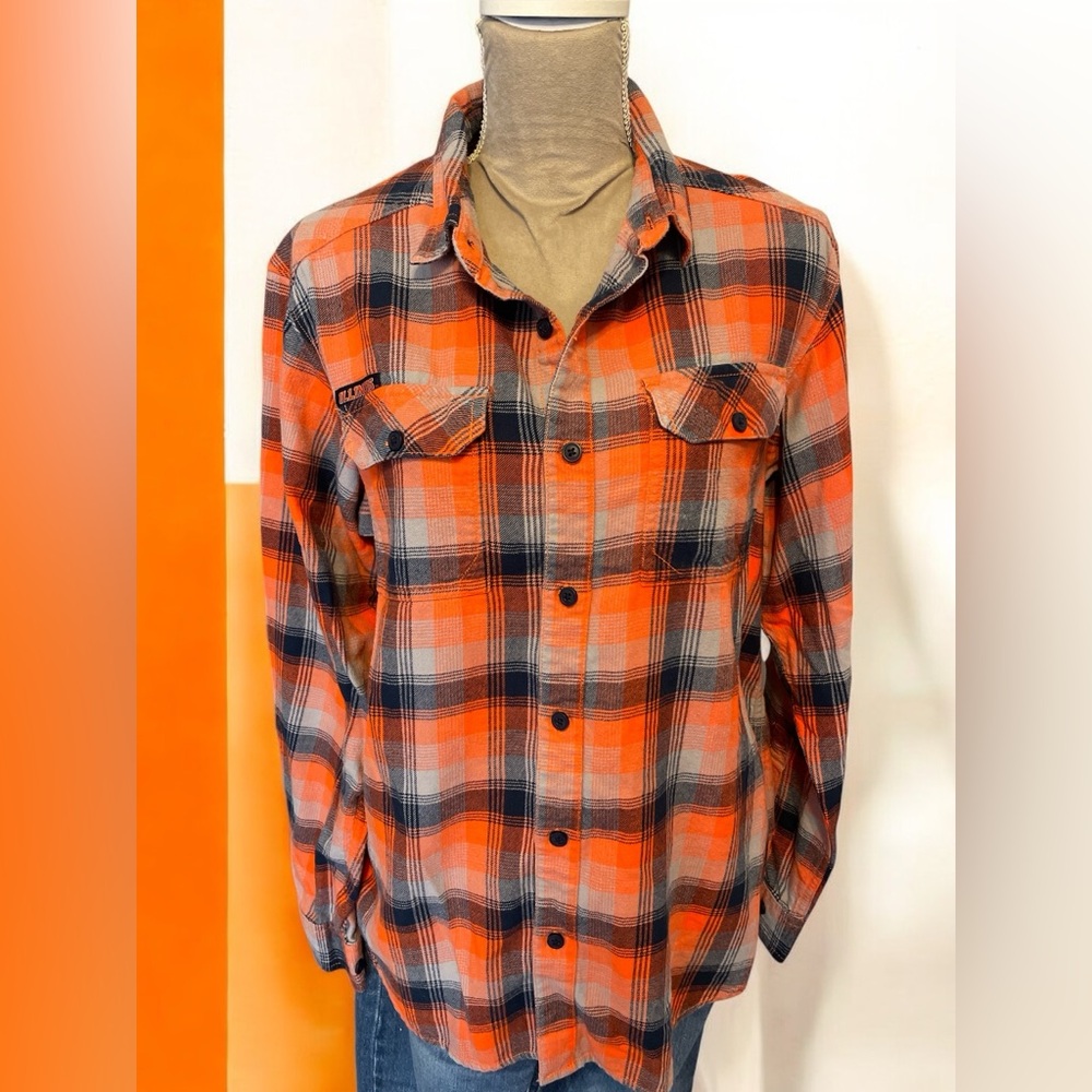 Columbia ILLINI Flannel Button Down Shirt Unisex Size Medium